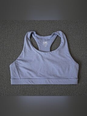 Athleta Girl Sports Bra Lavender Racerback Size L 12 Athletic Activewear